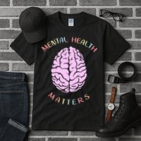 Mental Health Matters Brain Tall T-Shirt