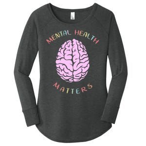 Mental Health Matters Brain Women's Perfect Tri Tunic Long Sleeve Shirt