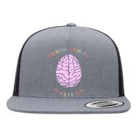 Mental Health Matters Brain Flat Bill Trucker Hat