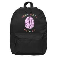 Mental Health Matters Brain 16 in Basic Backpack