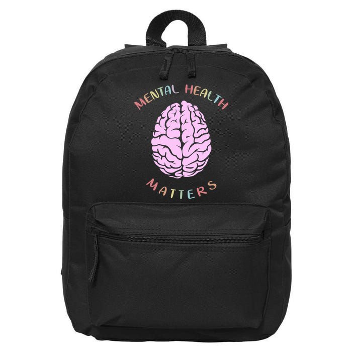 Mental Health Matters Brain 16 in Basic Backpack