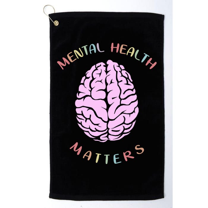 Mental Health Matters Brain Golf Towel