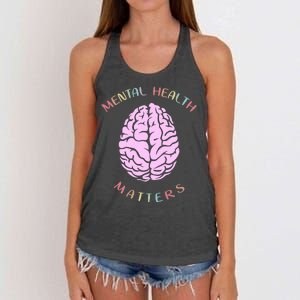 Mental Health Matters Brain Women's Knotted Racerback Tank