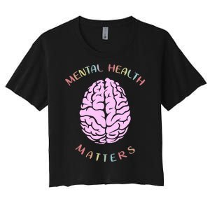 Mental Health Matters Brain Women's Crop Top Tee