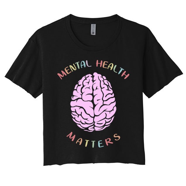 Mental Health Matters Brain Crop Top