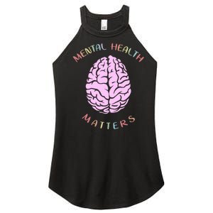 Mental Health Matters Brain Women's Perfect Tri Rocker Tank