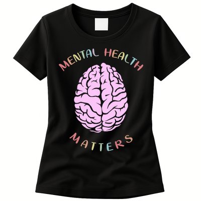Mental Health Matters Brain Womens T-Shirt