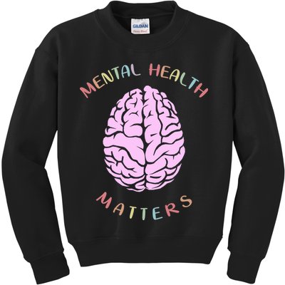 Mental Health Matters Brain Kids Sweatshirt