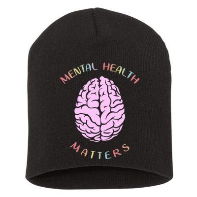 Mental Health Matters Brain Short Acrylic Beanie