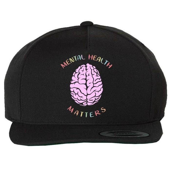 Mental Health Matters Brain Wool Snapback Cap