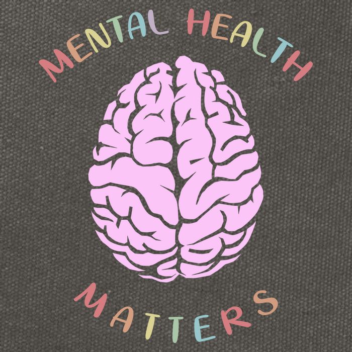 Mental Health Matters Brain Cotton Canvas Backpack