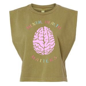 Mental Health Matters Brain Garment-Dyed Women's Muscle Tee