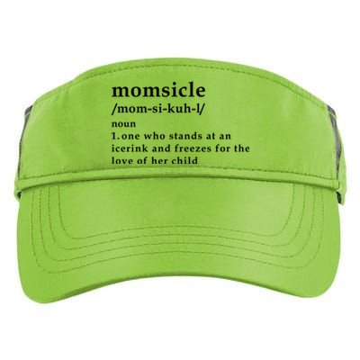 Momsicle Hockey Mom Hockey Mother's Day Funny Mom Definition Gift Adult Drive Performance Visor