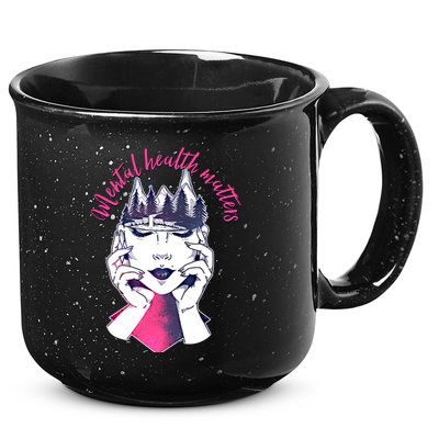 Mental Health Matters S Care Positivity Natural Forest Cute Gift 15oz Campfire Ceramic Mug