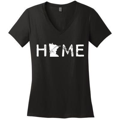 Minnesota Home Mn State Pride Women's V-Neck T-Shirt