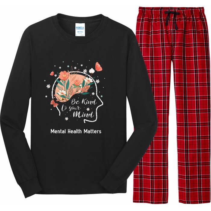 Mental Health Matters Be Kind To Your Mind Long Sleeve Pajama Set