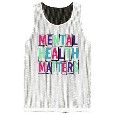 Mental Health Matters Mental Health Day Mesh Reversible Basketball Jersey Tank