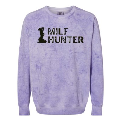 Milf Hunter Colorblast Crewneck Sweatshirt