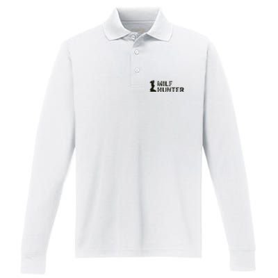 Milf Hunter Performance Long Sleeve Polo