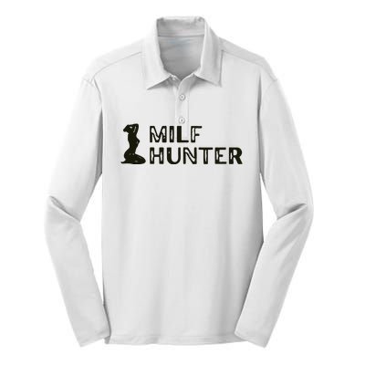 Milf Hunter Silk Touch Performance Long Sleeve Polo