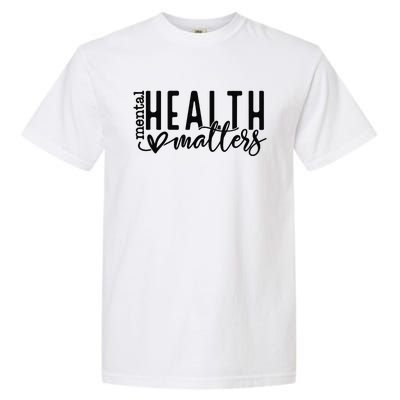 Mental Health Matters Retro Human Brain Illness Awareness Garment-Dyed Heavyweight T-Shirt