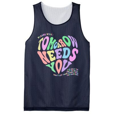 Mental Health Matters Tomorrow Needs You Suicide Prevention Mesh Reversible Basketball Jersey Tank