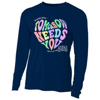 Mental Health Matters Tomorrow Needs You Suicide Prevention Cooling Performance Long Sleeve Crew