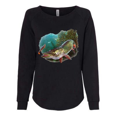 Muskie Hunter Musky Fisher Lure Fly Fishing Novelty Funny Gift Womens California Wash Sweatshirt