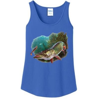 Muskie Hunter Musky Fisher Lure Fly Fishing Novelty Funny Gift Ladies Essential Tank