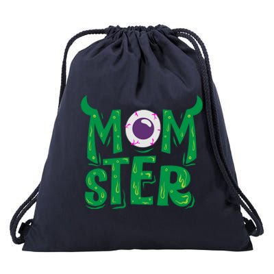 Momster Halloween Mom Drawstring Bag