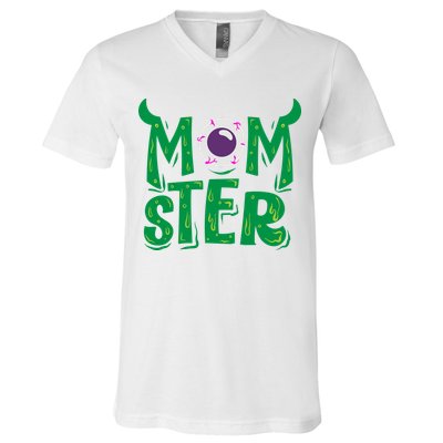 Momster Halloween Mom V-Neck T-Shirt