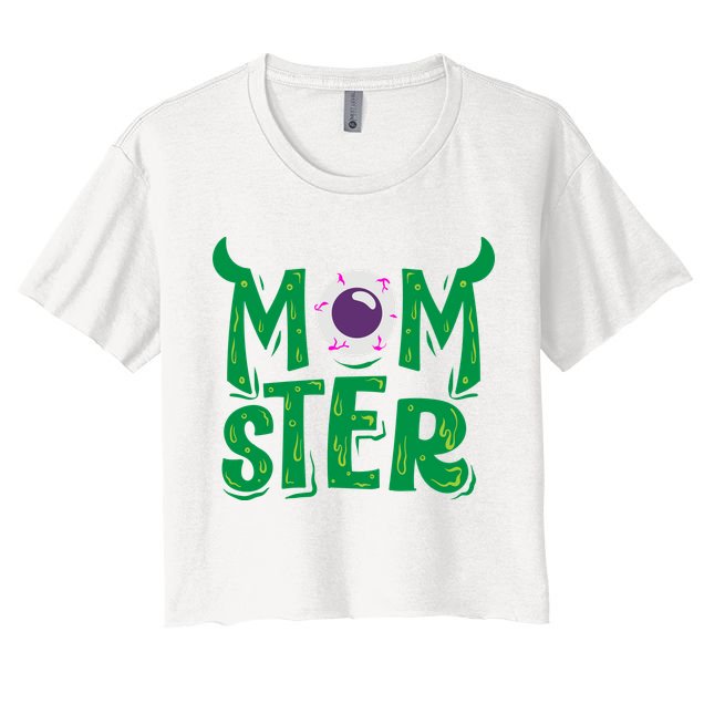 Momster Halloween Mom Crop Top