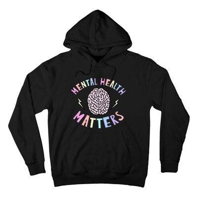 Mental Health Matters Awareness Brain Flash Hoodie