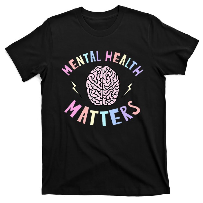 Mental Health Matters Awareness Brain Flash T-Shirt