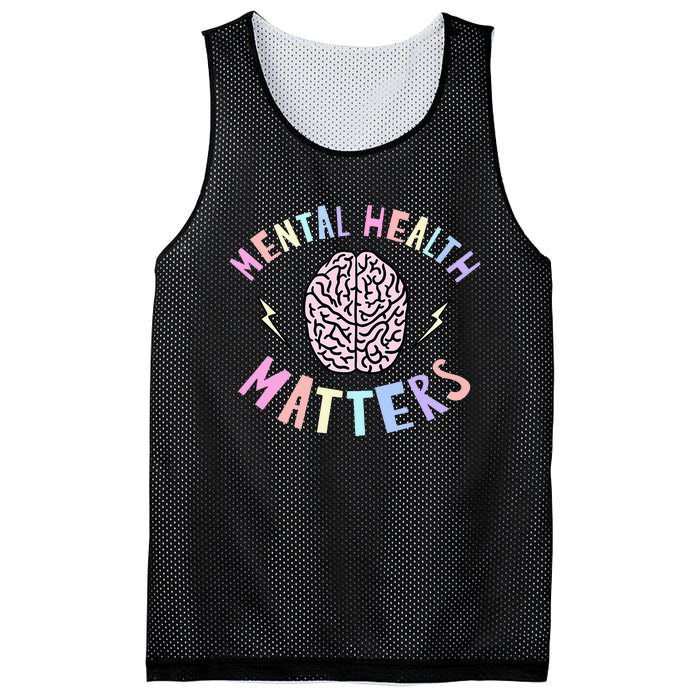 Mental Health Matters Awareness Brain Flash Mesh Reversible Basketball Jersey Tank