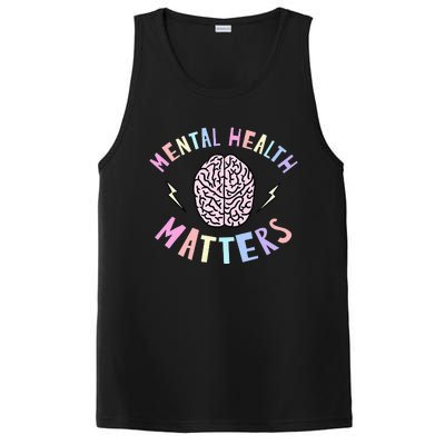 Mental Health Matters Awareness Brain Flash PosiCharge Competitor Tank