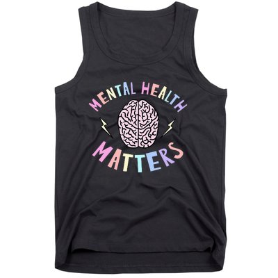 Mental Health Matters Awareness Brain Flash Tank Top