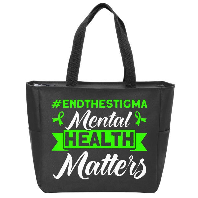 Mental Health Mental Health Matters Mental Health Awareness Zip Tote Bag