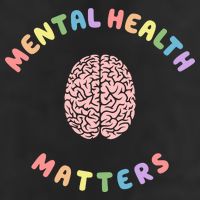 Mental Health Matters Rainbow Brain Awareness Garment-Dyed Heavyweight T-Shirt