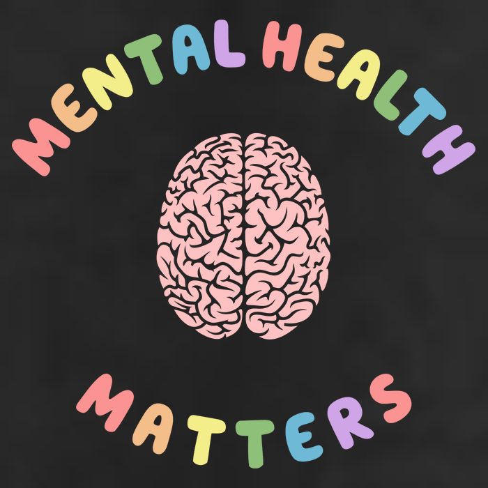 Mental Health Matters Rainbow Brain Awareness Garment-Dyed Heavyweight T-Shirt