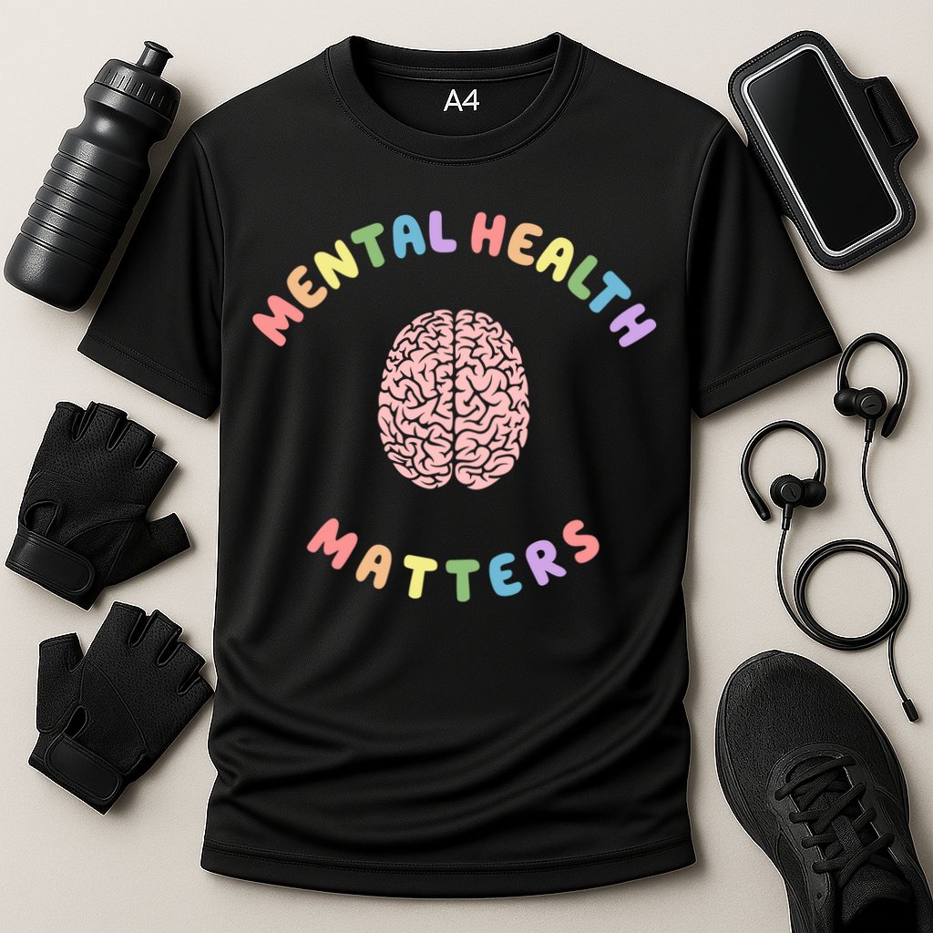 Mental Health Matters Rainbow Brain Awareness Performance Shirt