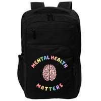 Mental Health Matters Rainbow Brain Awareness Impact Tech Backpack