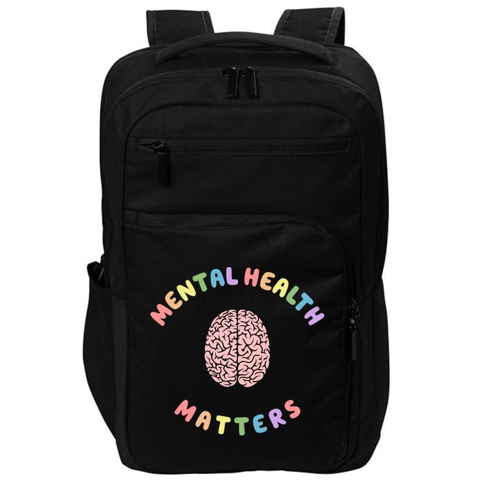 Mental Health Matters Rainbow Brain Awareness Impact Tech Backpack