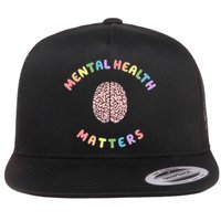 Mental Health Matters Rainbow Brain Awareness Flatbill Hat