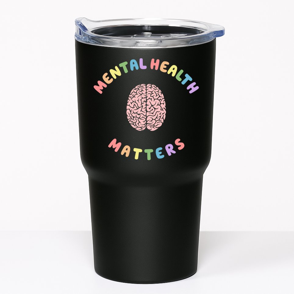 Mental Health Matters Rainbow Brain Awareness Tumbler