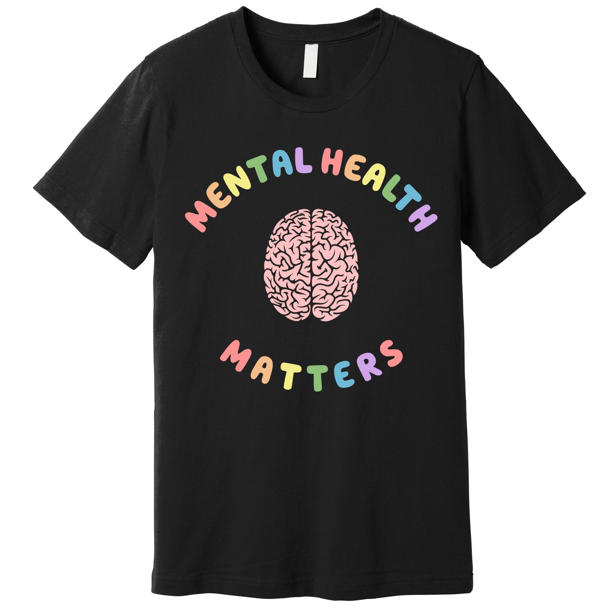 Mental Health Matters Rainbow Brain Awareness Premium T-Shirt
