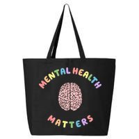 Mental Health Matters Rainbow Brain Awareness 25L Jumbo Tote