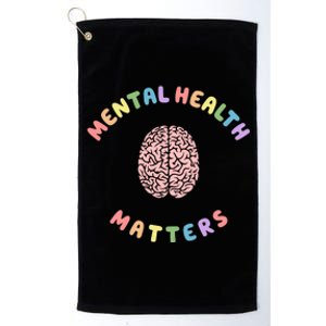 Mental Health Matters Rainbow Brain Awareness Platinum Collection Golf Towel