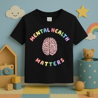 Mental Health Matters Rainbow Brain Awareness Toddler T-Shirt