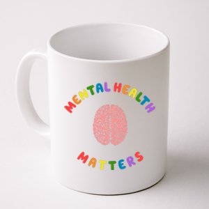 Mental Health Matters Rainbow Brain Awareness Coffee Mug